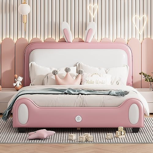 Cama Con Plataforma De Princesa Tapizada En Pu De Tamaño Com