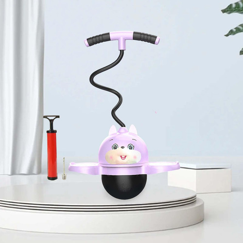 Pogo Ball Con Mango Ejercicio Pogo Stick Pelota Conejo Rosa