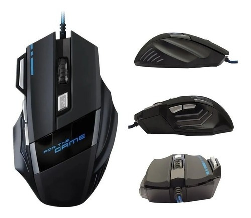 Mouse Gamer Rgb T6 Usb 7 Botones Color Negro