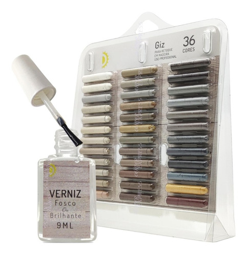 Kit Giz De Carvalho Reparos Em Móveis De Madeira + Verniz