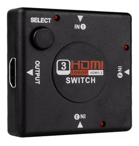 Switch Hdmi De 3 Puertos Full Hd 1080p - Selector Conmutador