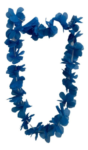 Collar Hawaii Hula X1 Flores Hawaiano Carioca Color Azul