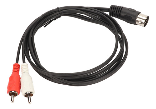 Cable Din Macho De 5 Pines A 2 Conectores Rca Macho, Cubiert