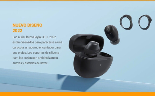Imagen 3 de 7 de Auriculares Inalámbricos Haylou Gt1 2022 2º Negro Bluetooth