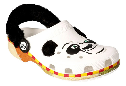 Zuecos Crocs Kung Fu Panda Classic Clog Kids Niños Moda Blan