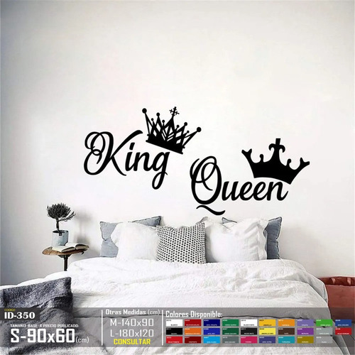 Vinilos Decorativos Cabecero De Cama King Y Queen