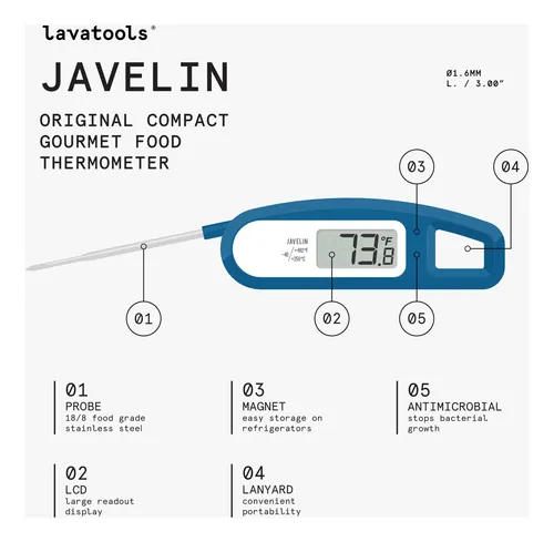 Termómetro Para Carne Digital Instantáneo Javelin De Lava.