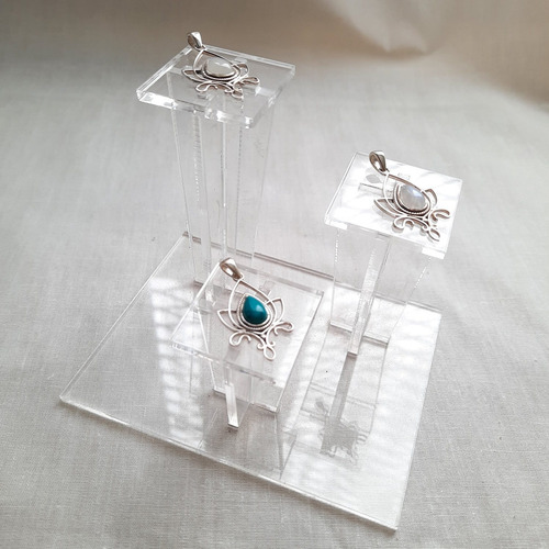 Imagen 3 de 7 de Exhibidor Bases Para Anillos Y Dijes Joyeria Acrilico De 3mm