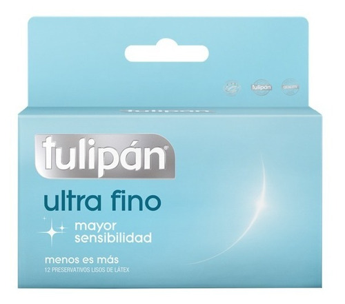 Tulipán Preservativos De Látex Ultra Finos Lubricante X12