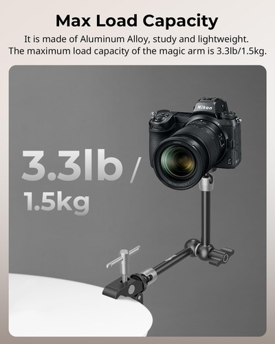 Smallrig Clamp W/ 1/4 And 3/8 Thread And 9.8 Inches Adj...