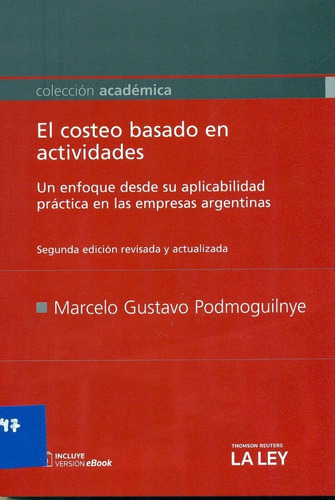 El Costeo Basado En Actividades 2 Ed Marcelo G. Podmoguilnye
