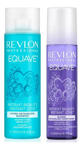  Shampoo Y Acondicionador Revlon Equave Desenredante Rubios