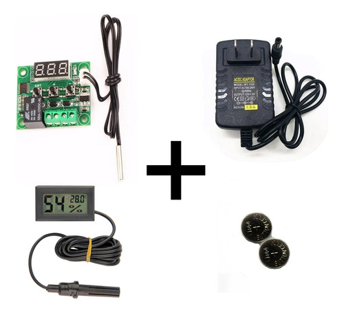 Pack Para Incubadora - Termometro Higrometro Con Termostato