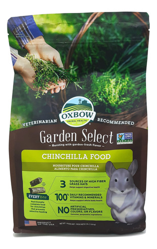 Alimento Pellets Chinchilla Garden Select Oxbow 1.3kg