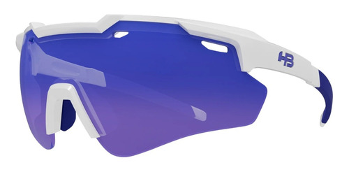 Oculos Hb Shield Evo 2.0 Branco Pearled White / Blue Chrome