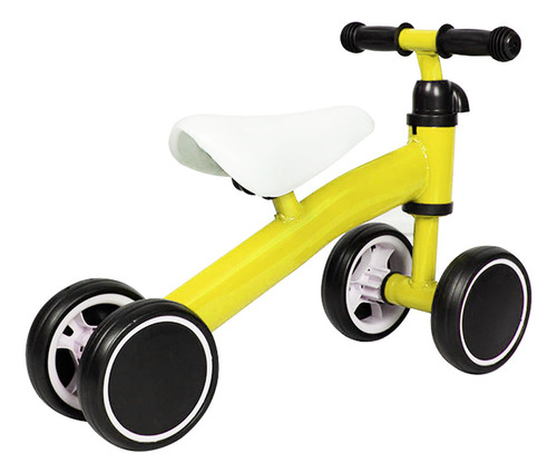 Buggy Bicicleta S/ Pedales Cuatriciclo Aprendizaje P/ Niños Color Amarillo