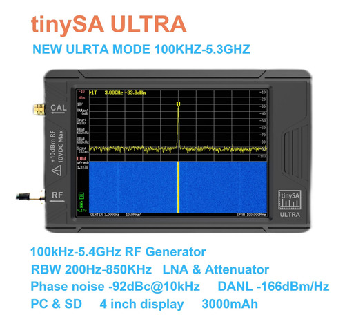 Analisador De Espectro 4 Exibir 100 Khz A 5,3 Ghz