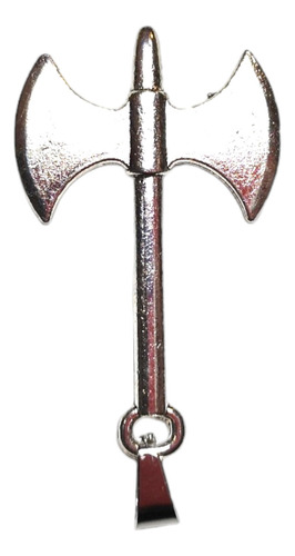 Dije De Aleación Dijes Comar Armas Hacha Vickinga Y Diseño De Doble - 2.5cm De Largo X 3.5cm De Alto - Plateado Pulido Por 4 Pack