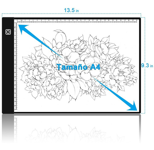 Imagen 4 de 7 de Tablero De Dibujo Led De Papel A4, Tablero De Copia