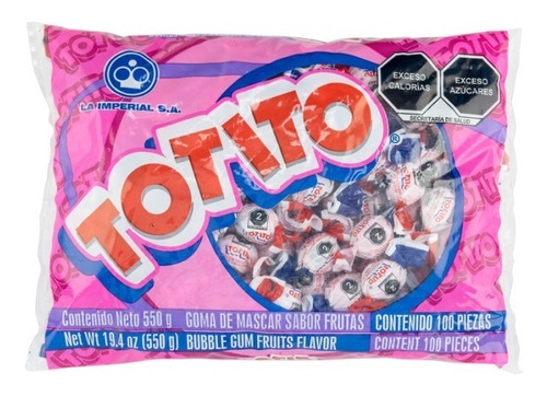 Chicle Sabor Sabor Frutas Totito Dulces Imperial 100pzs