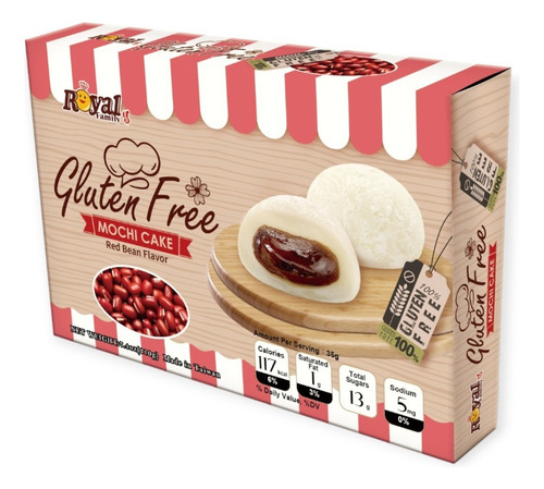 Mochi Sin Gluten Sabor Frijol Dulce, Royal , 210 G