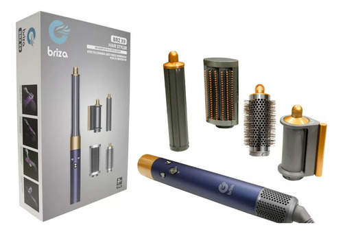 Cepillo Secador Voluminizador Modelador 4 En 1 Dyson Briza Gris/azul