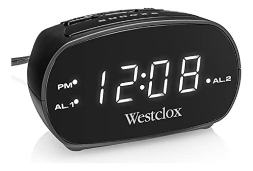 Westclox Reloj Despertador Digital Simple Pantalla Led Fácil