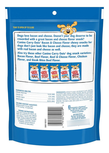 Snacks Canine Sabor Tocino Y Queso Perros 4.5oz