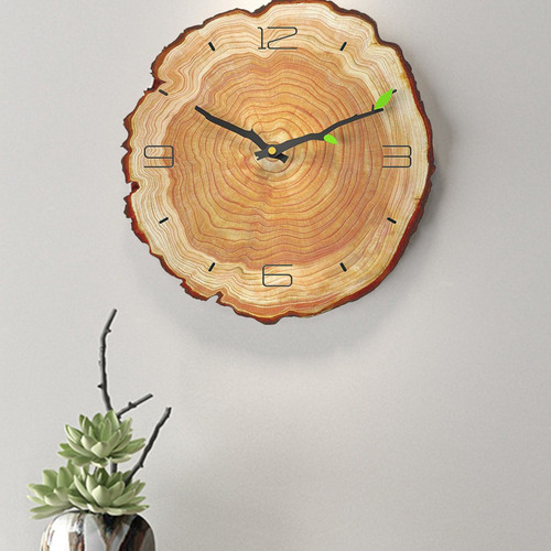 T Reloj De Pared Silencioso De 12 Pulgadas, Reloj 4 Números