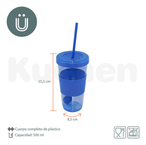 Imagen 2 de 10 de Vaso Termico Plastico Stark Glitter Kuchen