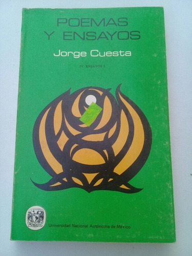 { Libro: Poemas Y Ensayos - Autor: Jorge Cuesta }