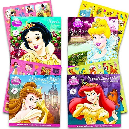 Disney Princess Lectura Paquete Book - Colección De 4 Histor