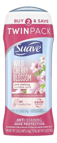 Desodorante Suave Cherry Blossom 2 Pack 74g C/u Americano