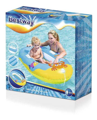 Balsa Inflable Para Niños Bestway 'happy Crab Modelo 34009