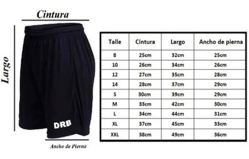 Imagen 8 de 8 de Short De Futbol Bermuda Deporte Niños Drb Cuota