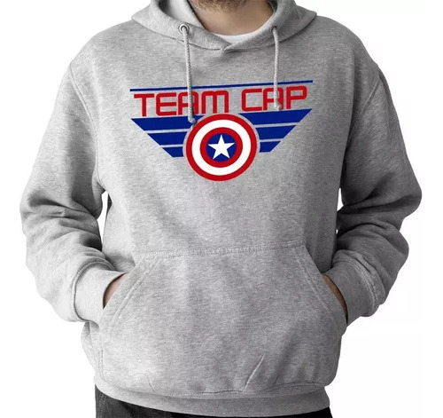 Buzo Canguro Team Cap Capitan America Infantil