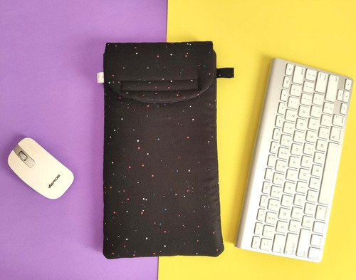Capa Case Porta Teclado Pequeno Com Bolso Para Acessórios P