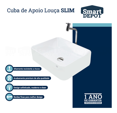 Kit Cuba Slim Louça C/ Torneira Cromado + Válvula Click