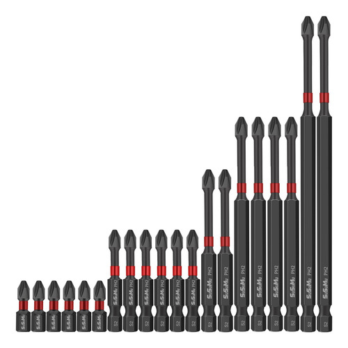 Impact Phillips Bits 2 - Juego De Puntas De Destornillador P