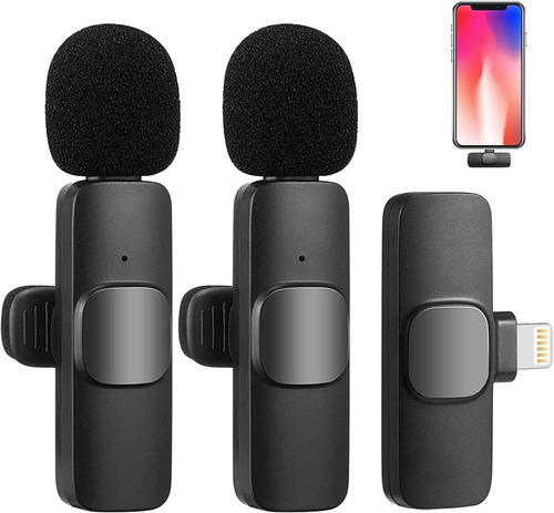 Imagem 4 de 7 de Microfone Lapela Duplo Sem Fio Para Celular Usb Tipo C K3