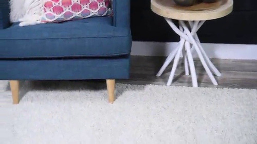 Imagen 7 de 7 de Alfombra Moderna De Peluche Colores Sólidos Marfil