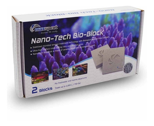 Maxspect Nano-tech Bio Block Mídia Cerâmica Em Bloco 2 Peças