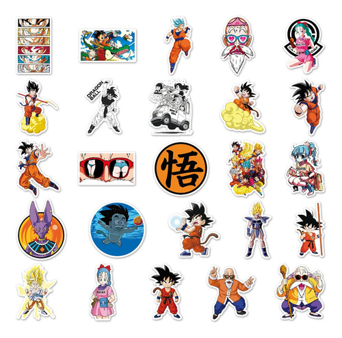 Stickers Calcomanias Dragon Ball Goku Pack 100 Unidades