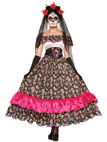 Disfraz De Dama Española Del Día De Muertos Mujer