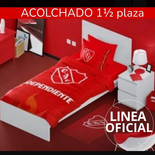 Imagen 2 de 6 de Acolchados De Equipos Fútbol 1 1/2 Twin Size Linea Oficial