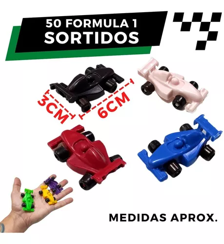 Kit 4 Carrinho Corrida Fórmula 1 Plástico Brinquedo Super F1