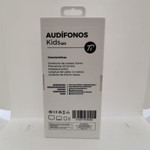 Audífonos Kids Q53 Blanco Nuevo Musicovinyl