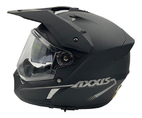 Casco Axxis Wolf Ds Solid B6 Negro Mate Touring Con Lentes