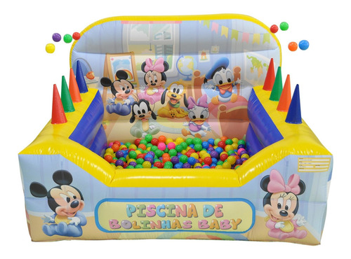 Piscina De Bolinhas Baby Disney Com Motor Soprador