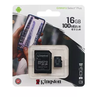 Kingston Memoria 16gb Sdxc Canvas 100mb Uhs-i - Sdcs2/16gb